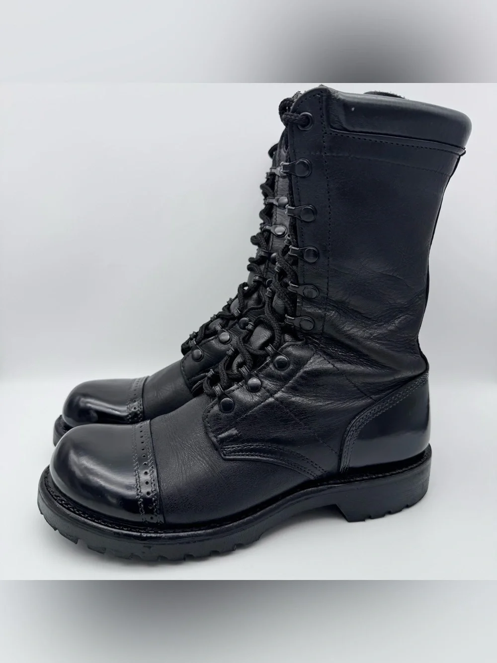 Corcoran 1520 Jump Boots Black Leather Military Combat Men 9.5 M Made In USA
